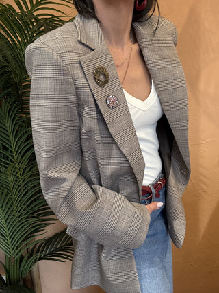 Giacca Vicolo check col. beige/moro 