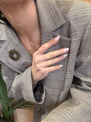 Giacca Vicolo check col. beige/moro 