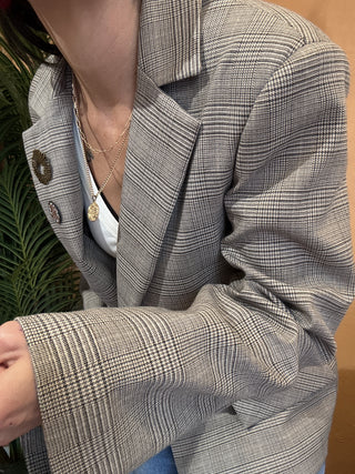 Giacca Vicolo check col. beige/moro 