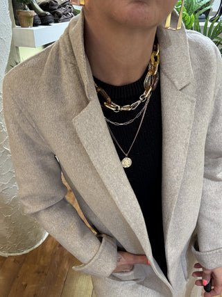 Cappotto Vicolo monopetto col. tortora 