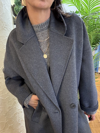 Cappotto Vicolo doppiopetto col. antracite 