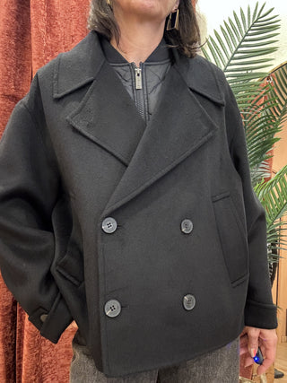 Cappotto Vicolo corto doppipetto col. nero 