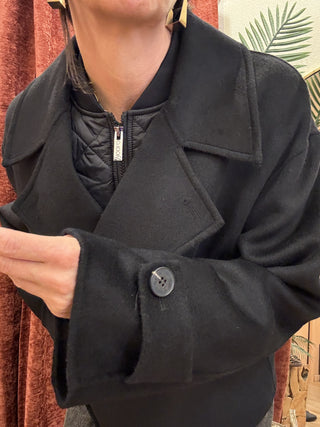 Cappotto Vicolo corto doppipetto col. nero 