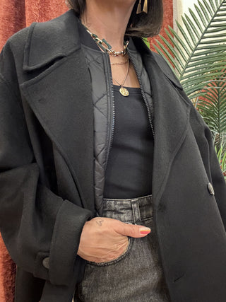 Cappotto Vicolo corto doppipetto col. nero 