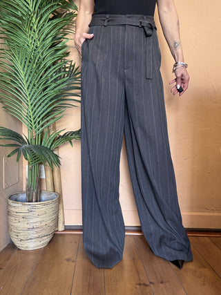 pantalone vicolo gessato col. grigio 