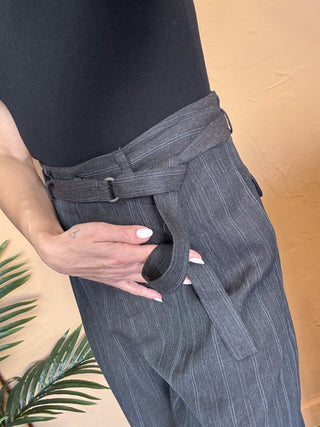 pantalone vicolo gessato col. grigio 