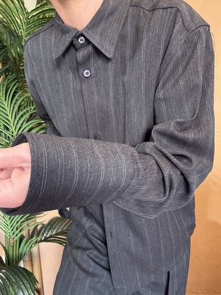 Camicia Vicolo gessata azzurra col. grigio 