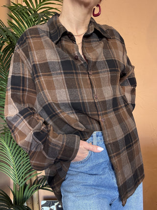Camicia Vicolo quadri col. marrone 