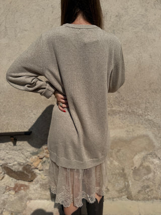 Abito Vicolo con pizzo col. Beige