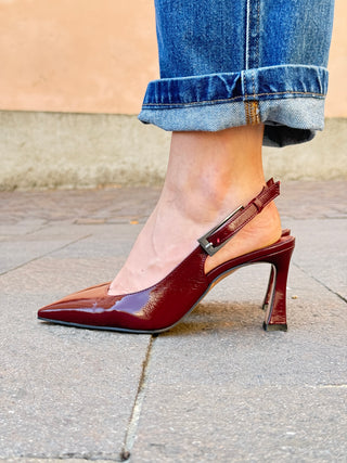 Slingback Biancadì Art. R792 naplak col. bordò