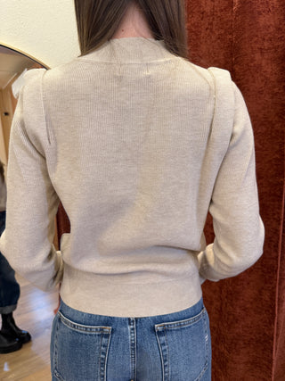 Maglia Molly Brocken con bottoni oro col. Beige