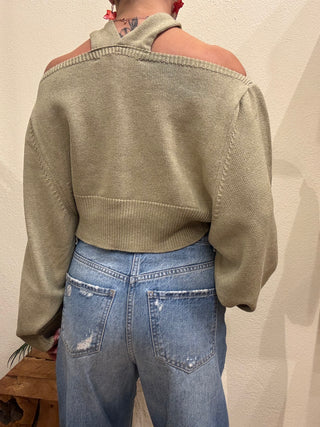 Maglia Haveone nodo collo col. Verde militare