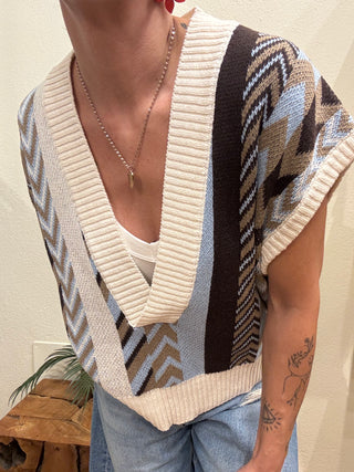 Gilet Haveone scollo a V  fantasia over