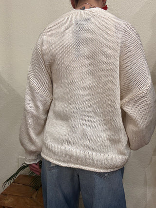 Cardigan Haveone basico over col. Panna