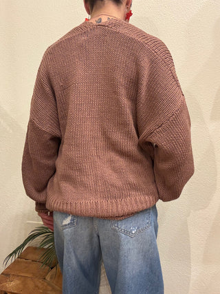 Cardigan Haveone basico over col. Cipria