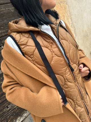 Cappotto vicolo con gilet imbottito col. cammello