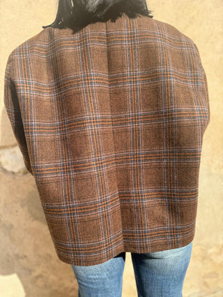 Giacca Vicolo in tartan marrone