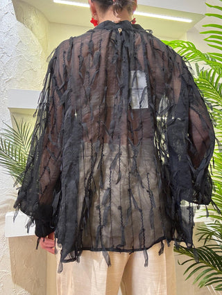 Camicia Philia Loft  con frange col. Nero