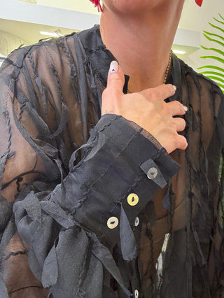 Camicia Philia Loft  con frange col. Nero