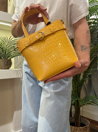 Borsa Vicolo Beltie Bucket cocco col. Ocra