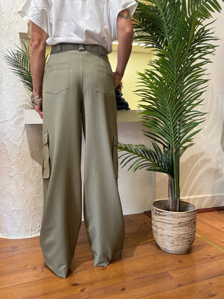 Pantalone Cargo Haveone col. Verde militare