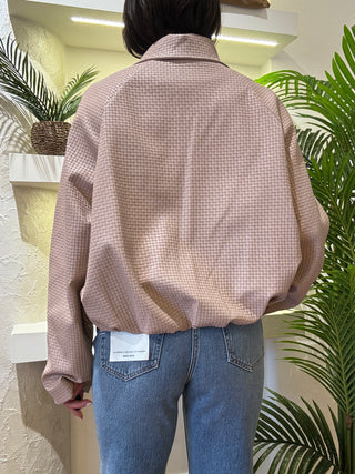 Giubbino Haveone intrecciato col. Rosa cipria