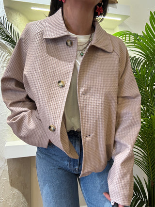 Giubbino Haveone intrecciato col. Rosa cipria