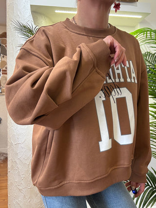 Felpa Vicolo  "Athletic 01" col. Tabacco