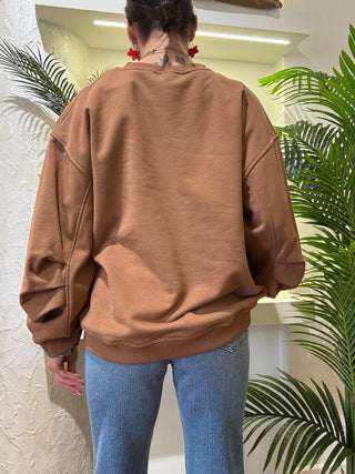 Felpa Vicolo  "Athletic 01" col. Tabacco