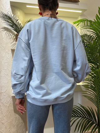 Felpa Vicolo  "Athletic 01" col. Azzurro