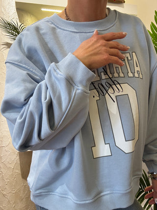 Felpa Vicolo  "Athletic 01" col. Azzurro