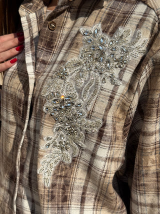 Camicia Have One con strass col. Beige