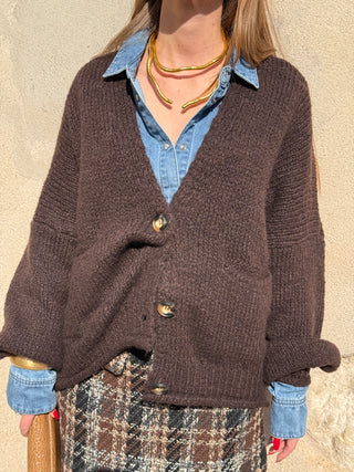 Cardigan corto Have One col. Testa di moro