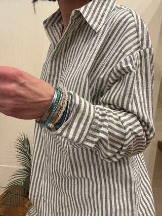 Camicia Molly Bracken righe col. Kaki