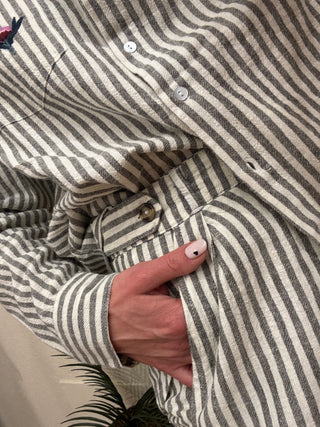 Camicia Molly Bracken righe col. Kaki