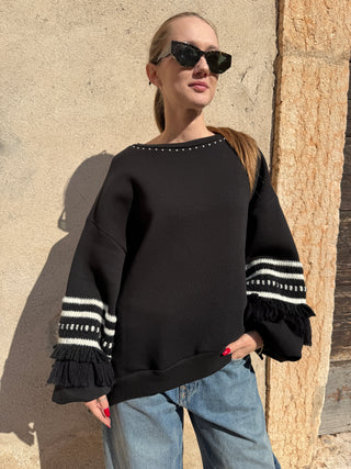 Felpa oversized Philia Loft col. Nero
