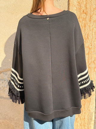 Felpa oversized Philia Loft col. Nero