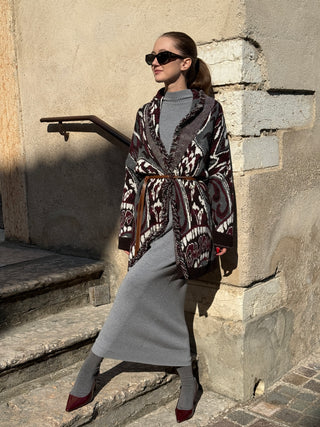 Cardigan fantasia Philia Loft col. Bordeaux