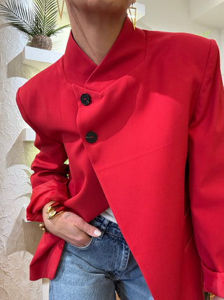 Giacca Haveone coreana 2 bottoni col. Rosso