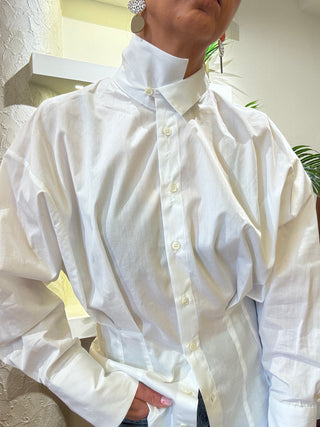 Camicia Vicolo collo alto Coreana col Bianco