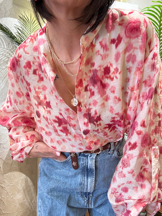 Camicia Haveone  fantasia roselline