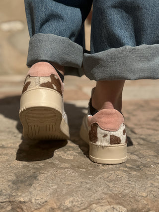 Sneakers GiadaCi art. 1180 bianco cav. mucca cam. rosa