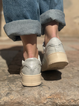 Sneakers GiadaCi art. 1180 metal davé argento