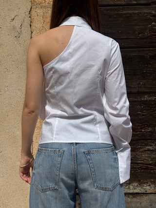 Camicia Have one fiore tessuto col. Bianco