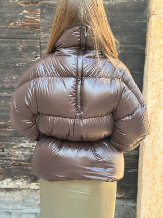 Piumino con cintura Vicolo col. Marrone