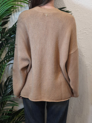 Cardigan con frange Philia Loft col. Beige