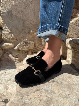 Mocassino Vaniglia SL92 velluto nero