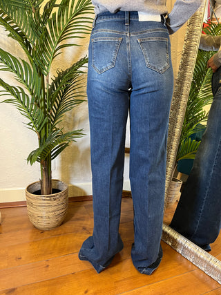 Jeans Vicolo Giudith Palazzo Bottoni Oro