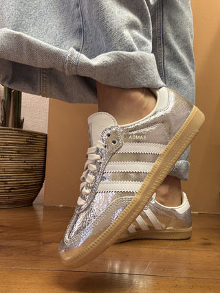 Adidas SAMBA OG W art.JR0035 argento righe bianche 