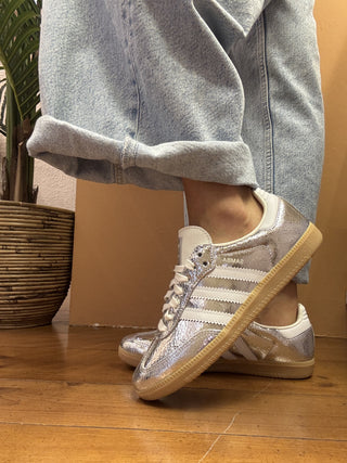 Adidas SAMBA OG W art.JR0035 argento righe bianche 